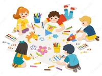 happy children draw pictures with pencils 253263 222
